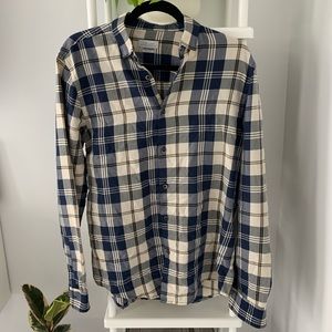Zara Slim Fit Flanel Print Button Down